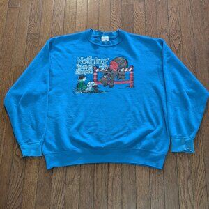 1991 FOTL 'Nothing Is Ever Simple' Horse Jumping Crewneck Made in Canada Size -